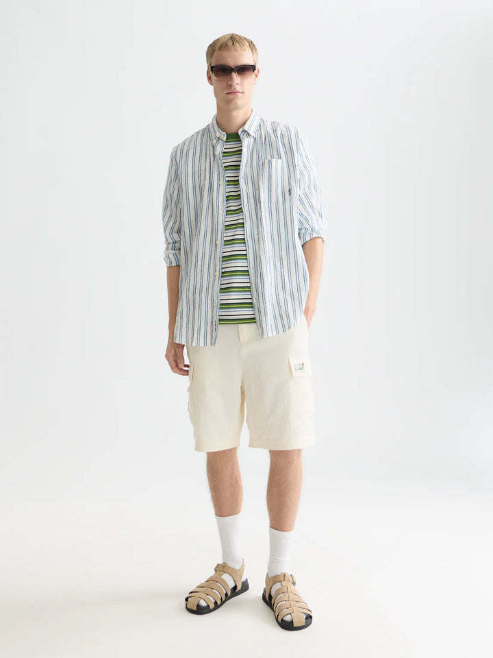 STRIPED CRINKLE TEXTURE SHIRT "WINDSURFER STRIPE"