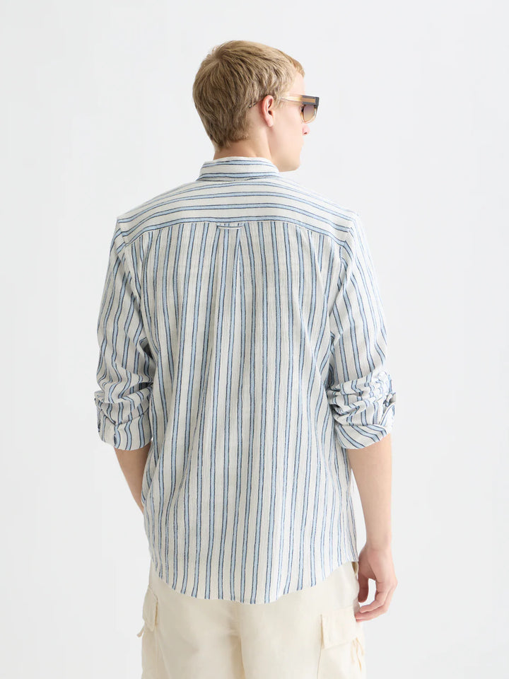 STRIPED CRINKLE TEXTURE SHIRT "WINDSURFER STRIPE"