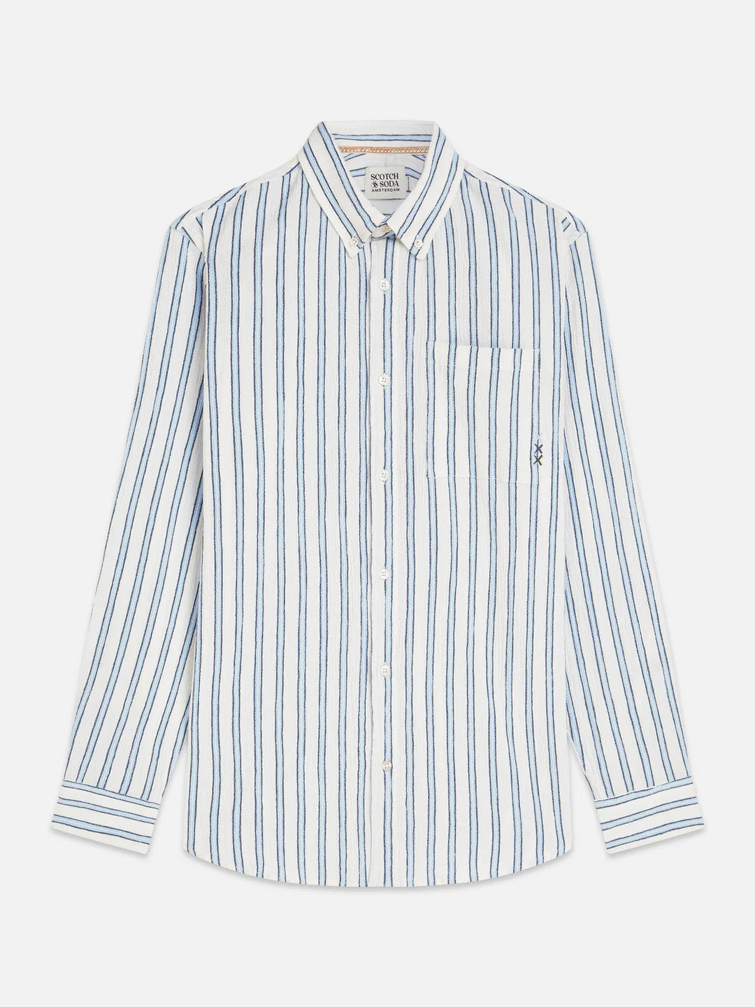 STRIPED CRINKLE TEXTURE SHIRT "WINDSURFER STRIPE"