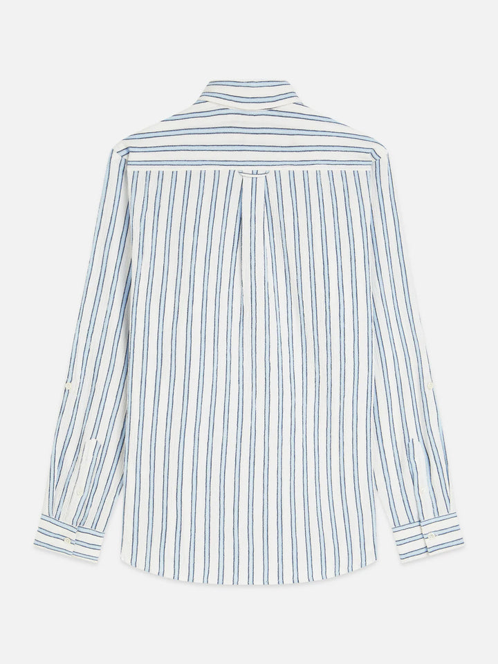 STRIPED CRINKLE TEXTURE SHIRT "WINDSURFER STRIPE"