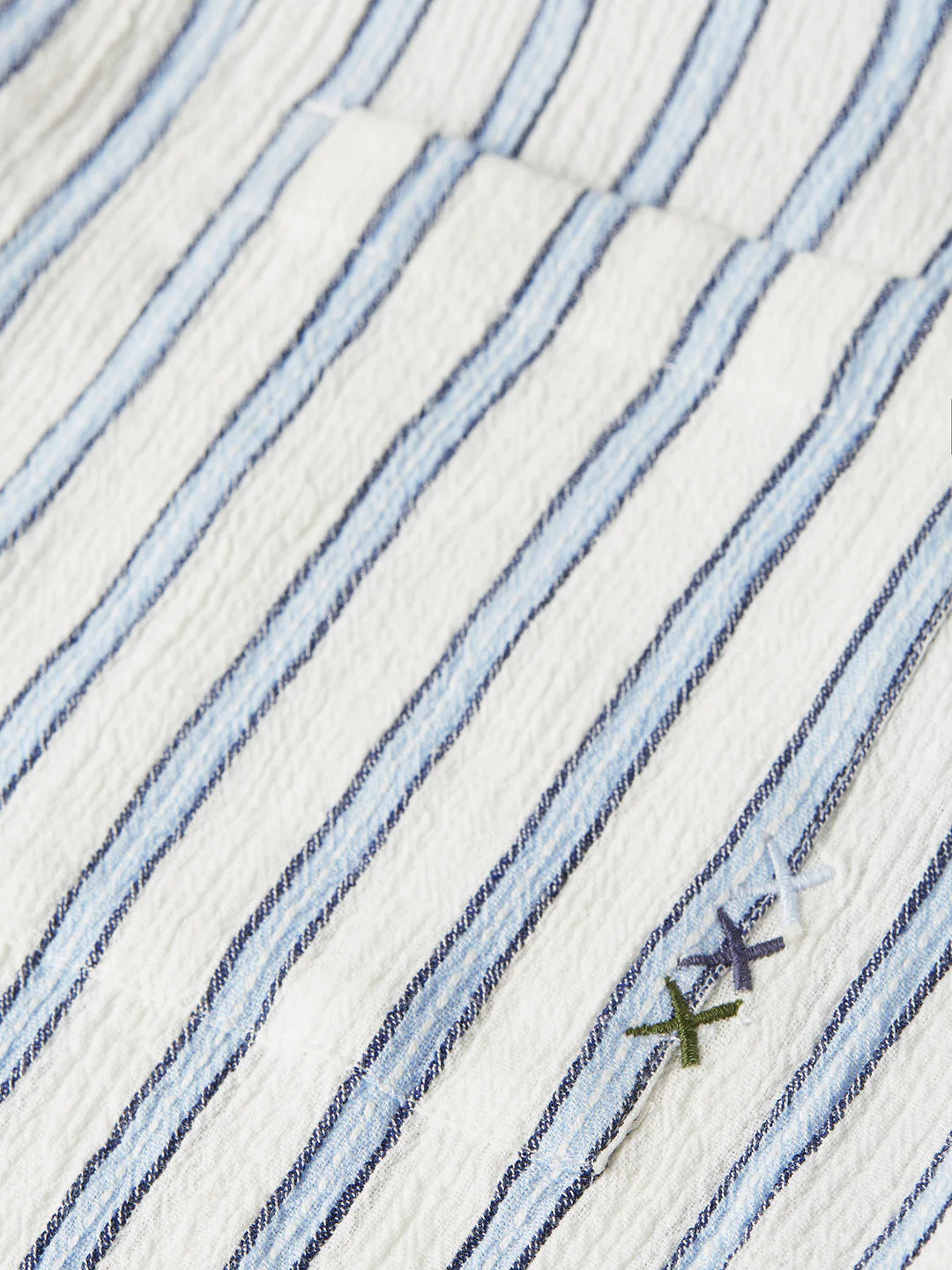STRIPED CRINKLE TEXTURE SHIRT "WINDSURFER STRIPE"