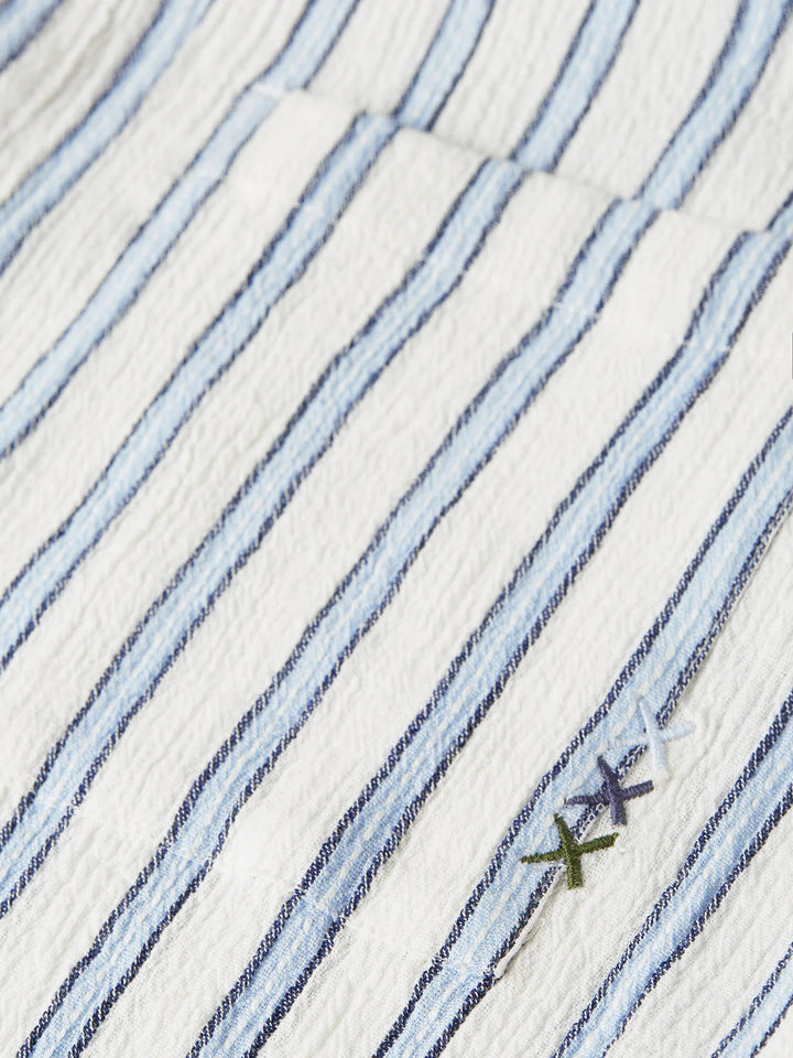 STRIPED CRINKLE TEXTURE SHIRT "WINDSURFER STRIPE"