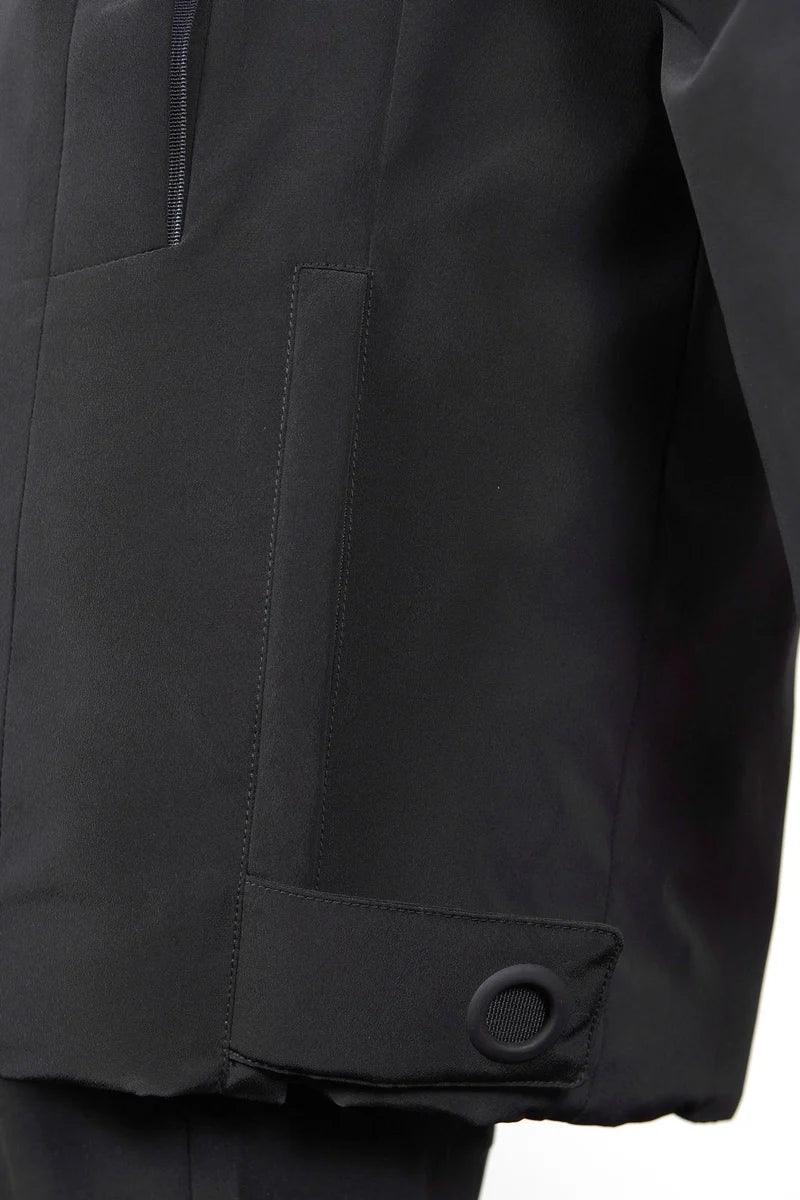 WINKLER - LONG PARKA JACKET WITH PUFF TECHNOLOGY FAUX MINK LINING "BLACK"