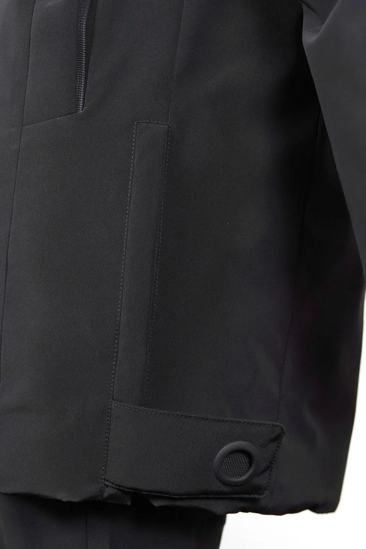 WINKLER - LONG PARKA JACKET WITH PUFF TECHNOLOGY FAUX MINK LINING "BLACK"