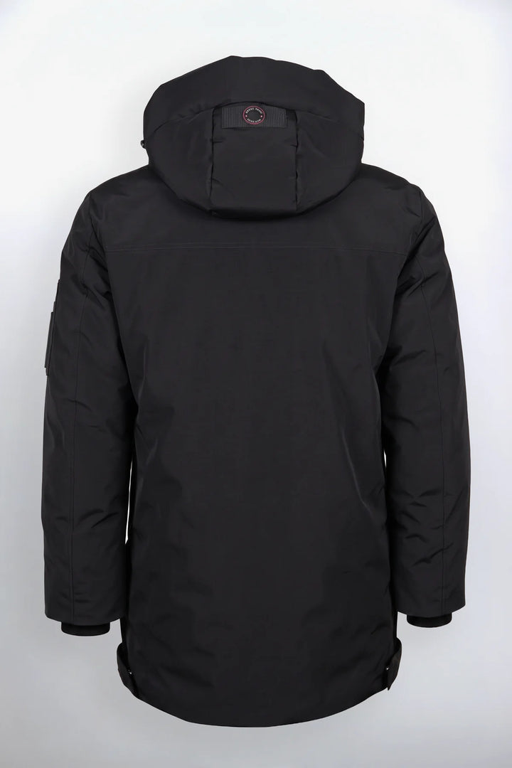 WINKLER - LONG PARKA JACKET WITH PUFF TECHNOLOGY FAUX MINK LINING "BLACK"