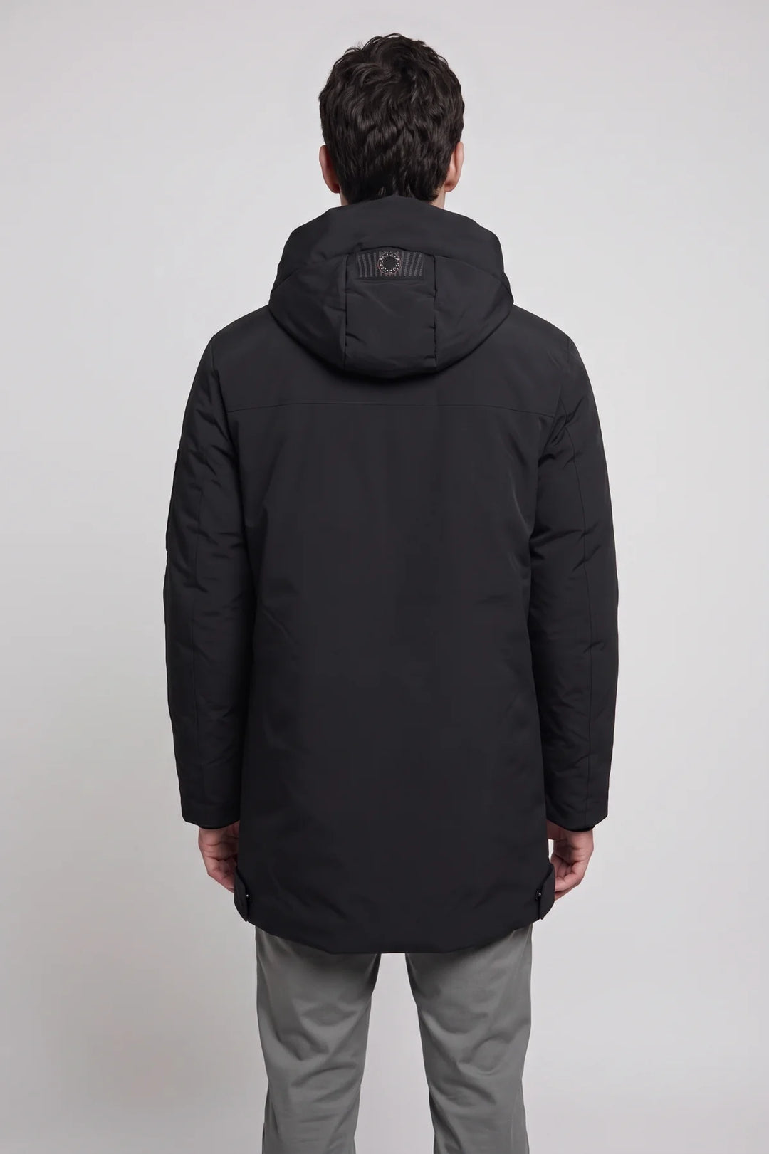 WINKLER - LONG PARKA JACKET WITH PUFF TECHNOLOGY FAUX MINK LINING "BLACK"