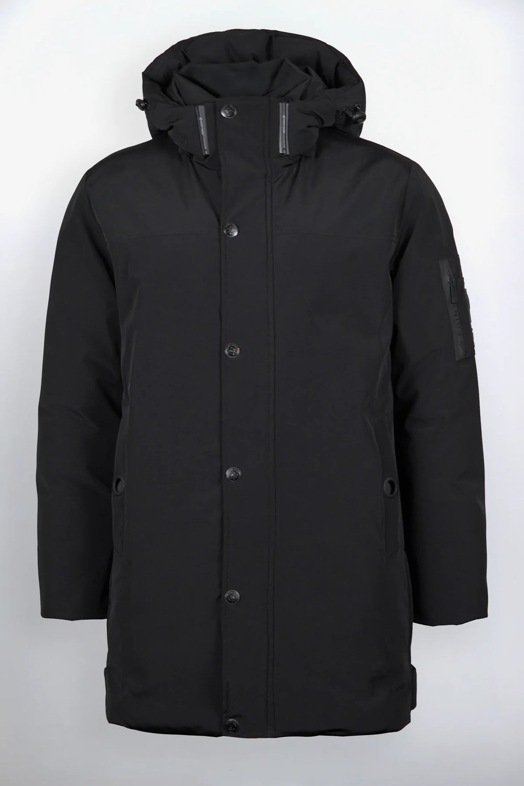 WINKLER - LONG PARKA JACKET WITH PUFF TECHNOLOGY FAUX MINK LINING "BLACK"