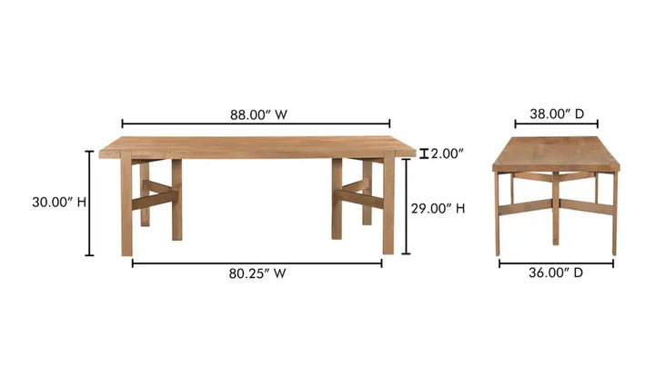 WORKSHOP DINING TABLE "VINTAGE BROWN"
