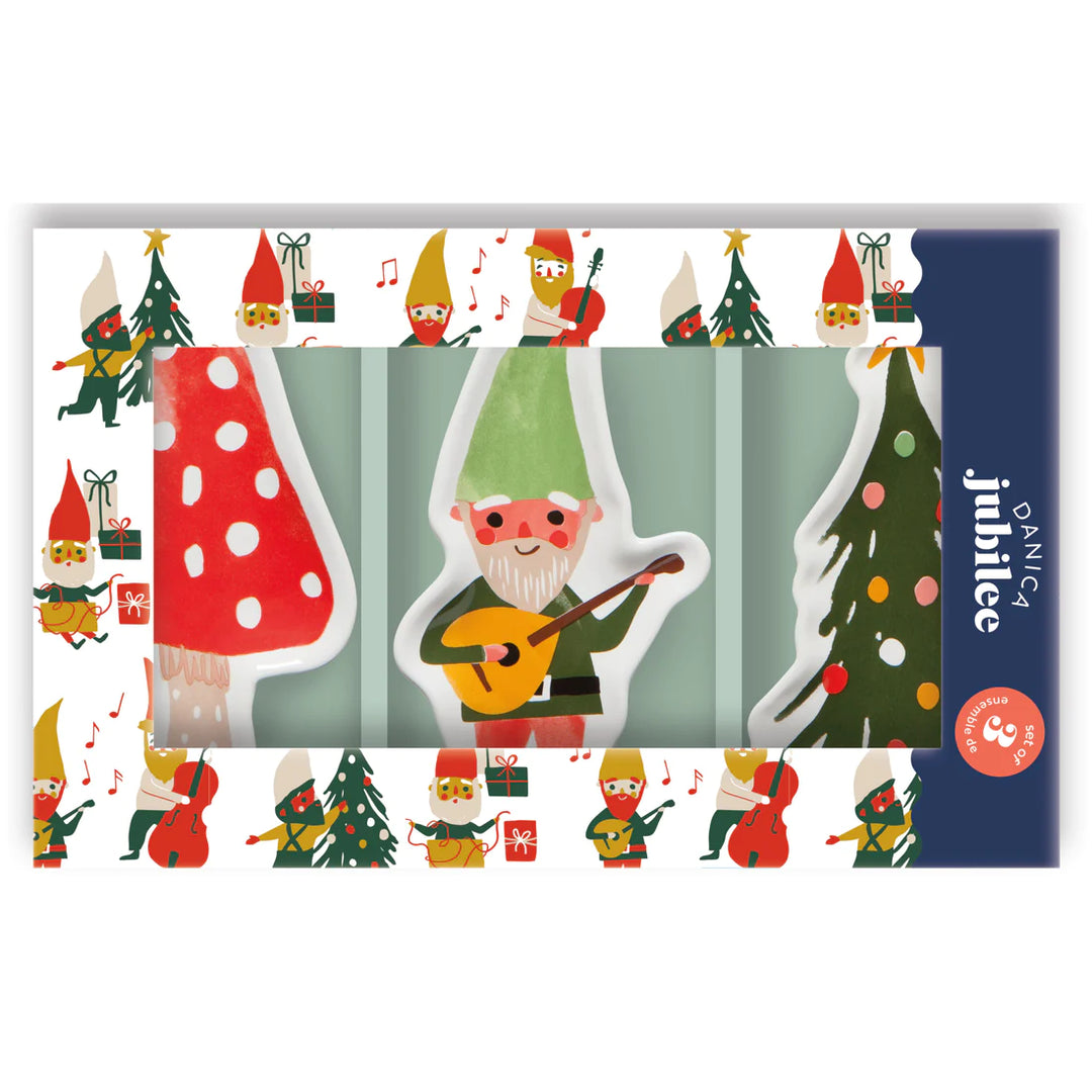 Danica Set of 3 Dish Gnome for the Holidays