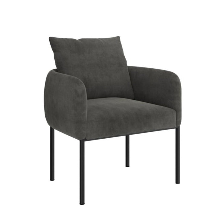 PETRIE CHARCOAL ACCENT CHAIR
