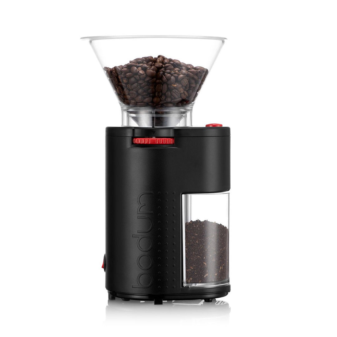 Electric coffee grinder black stainless steel grinding wheel