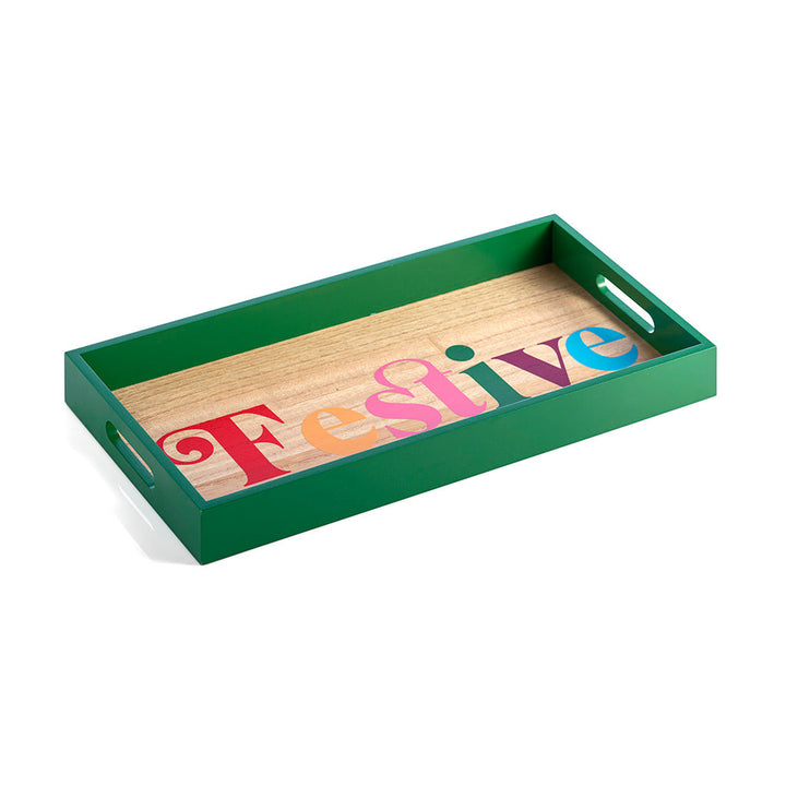 CELEBRATION FESTIVE TRAY GREEN