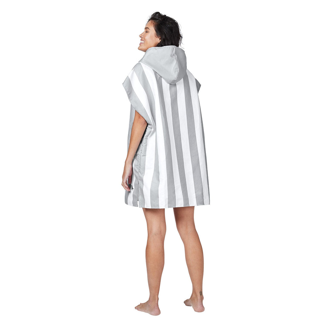 DOCK & BAY ADULT PONCHO - QUICK DRY HOODED TOWEL - GOA GREY MD