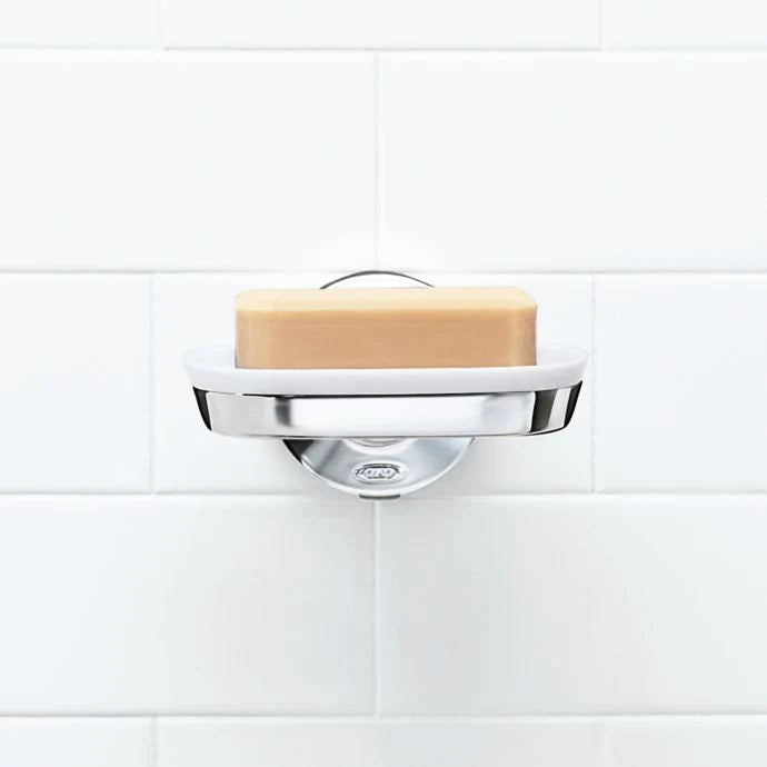 Soap Holder With Chrome Suction Cup