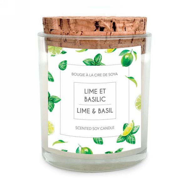 Lime & Basil Glass Candle