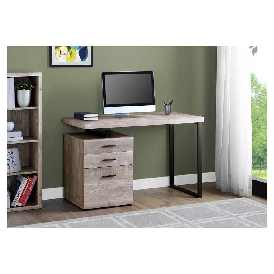 Monarch Computer Desk Taupe Reclaimed Wood