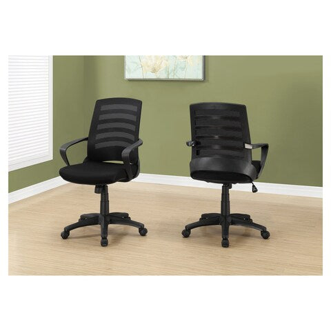 Mainstays Bonded Leather Mid-Back Manager's Office Chair Black