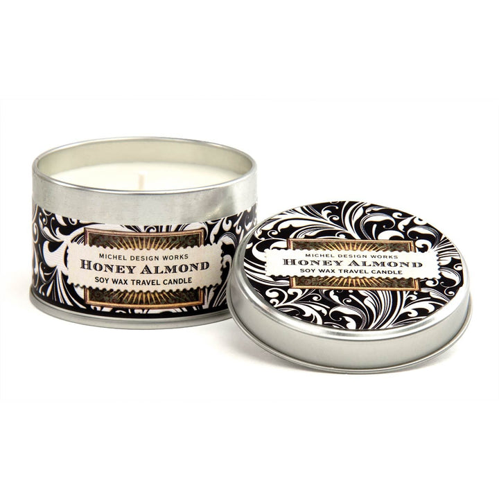 MICHEL DESIGN - HONEY ALMOND TRAVEL SOY CANDLE