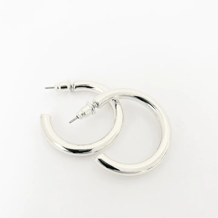 Caracol Domed Small Metal Hoops