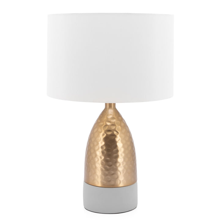 Loris Conical Brass/Cement Table Lamp