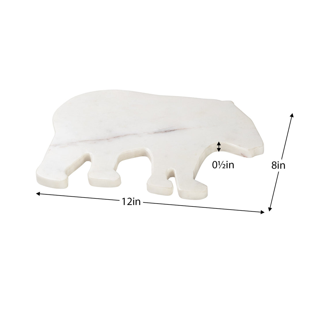Marble White Bear Cheese Serving Board