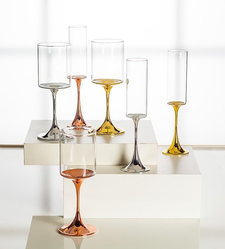 Abbott Wine Glass with Gold Stem