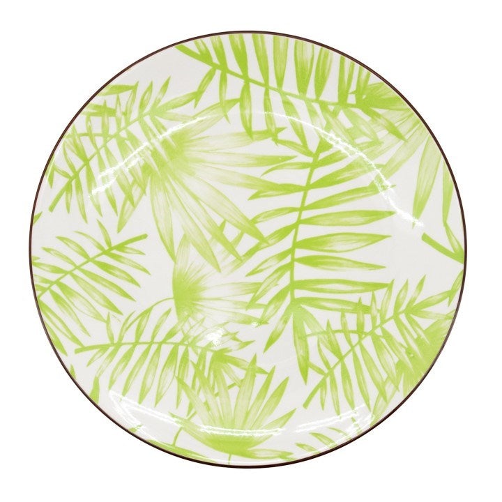 Assiette en porcelaine Kiri Palm Leaf