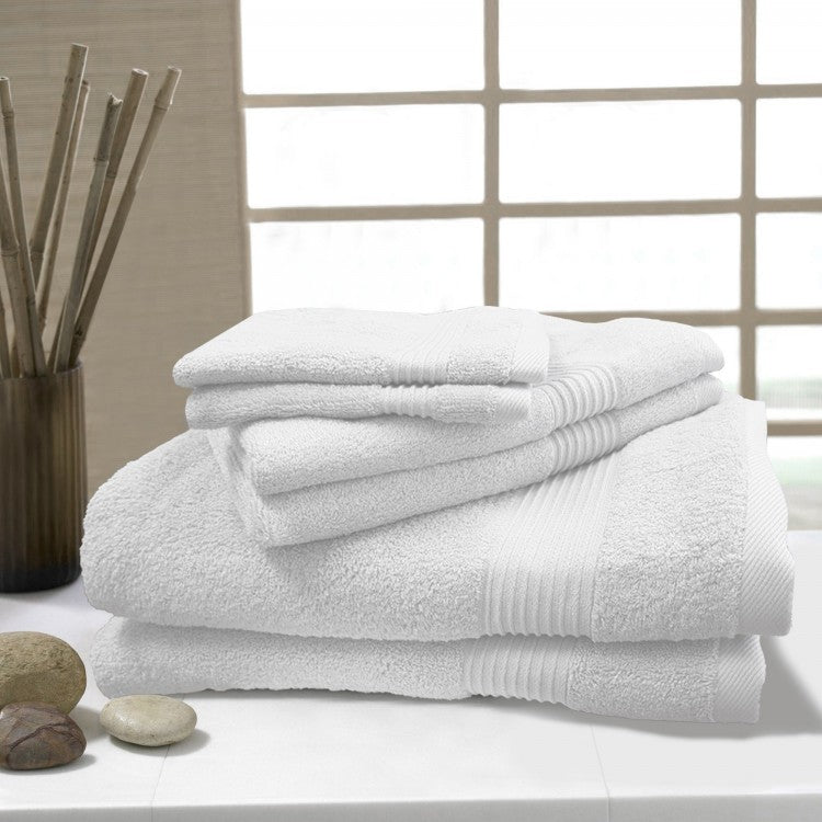 Bamboo Spa Deluxe Hand Towels - White