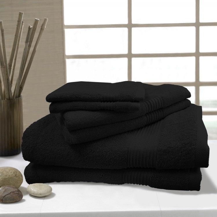 Bamboo Spa Deluxe Washcloths - Black