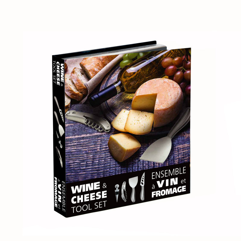 DANESCO INC. Natural Living - Ensemble d'outils pour le vin et le fromage (4 pièces)