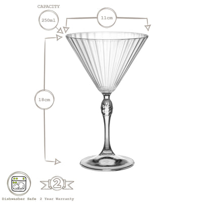 Bormioli Rocco America '20s Martini Glasses