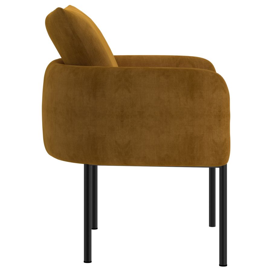 PETRIE ACCENT CHAIR MUSTARD