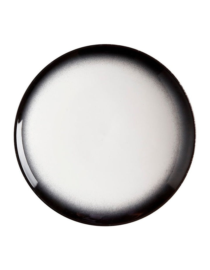 Assiette à découper 15 cm en granit Caviar Noir/Blanc
