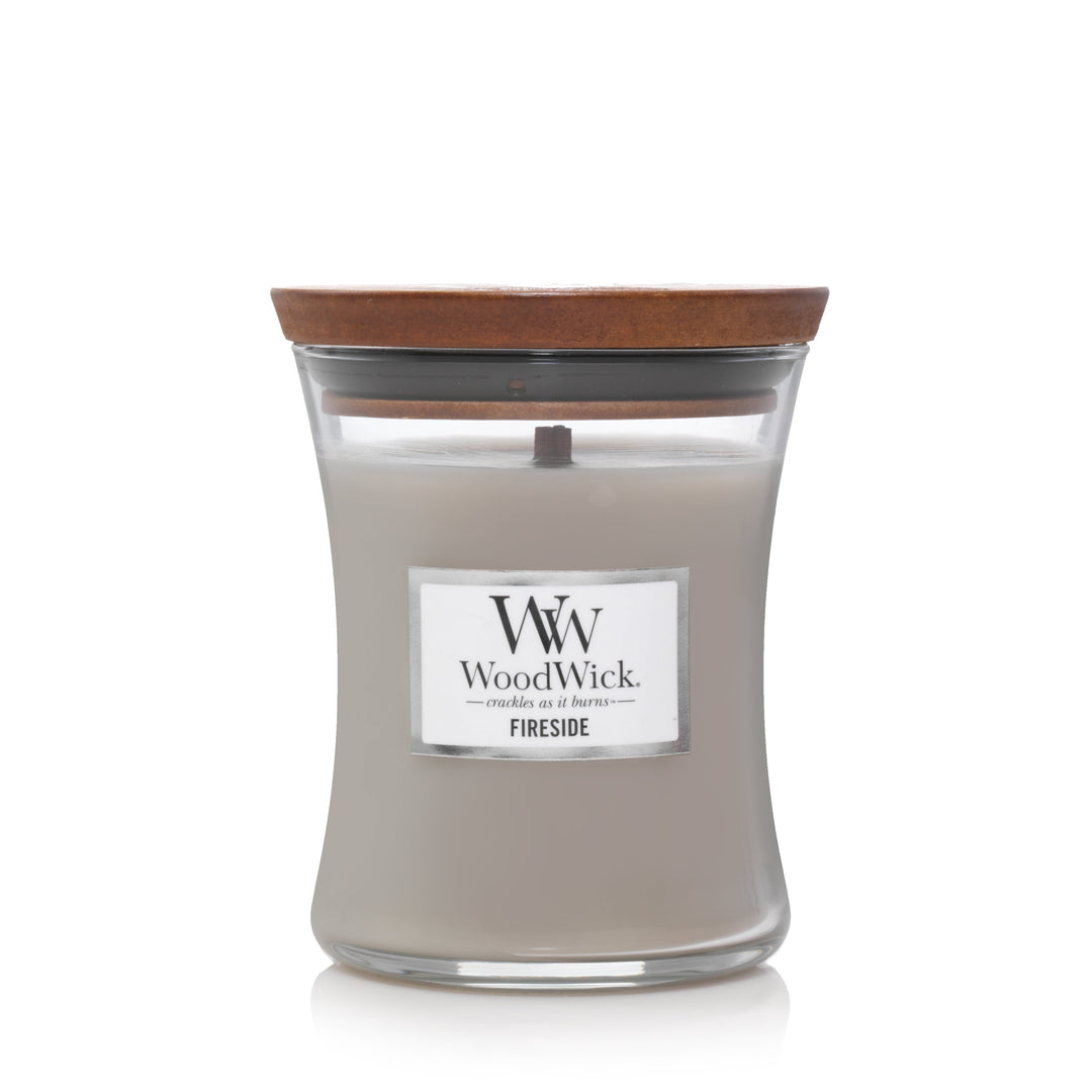 WoodWick Medium Candle - White Teak –