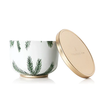 FRASIER FIR CANDLE TIN WITH GOLD LID