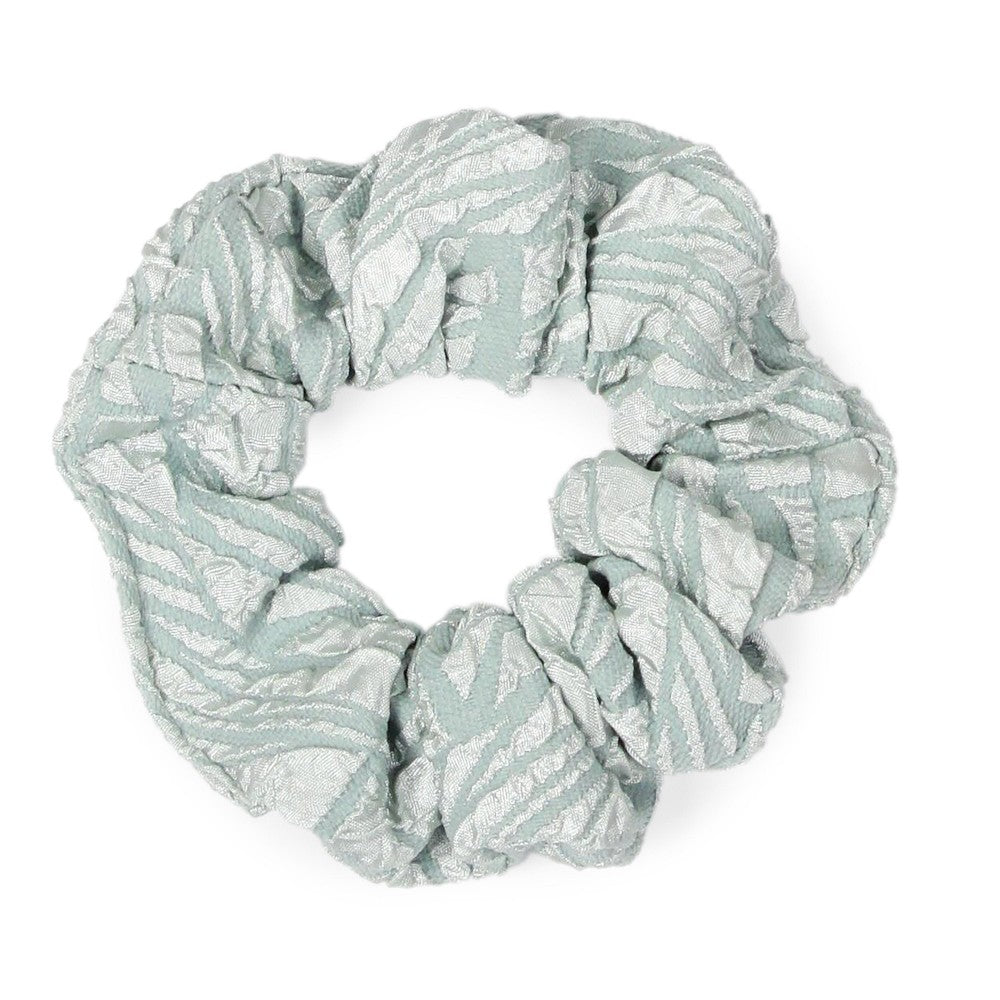 Mint Solid Color Textured Hair Scrunchie