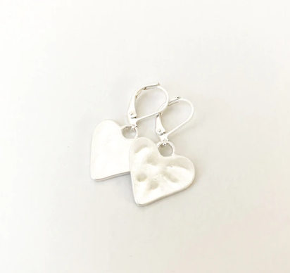 Caracol Hammered Hearts Earrings