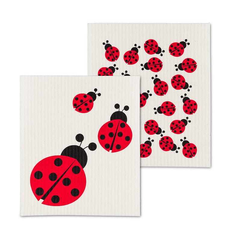 ABBOTT SET OF 2 LADYBUG DISHCLOTHS