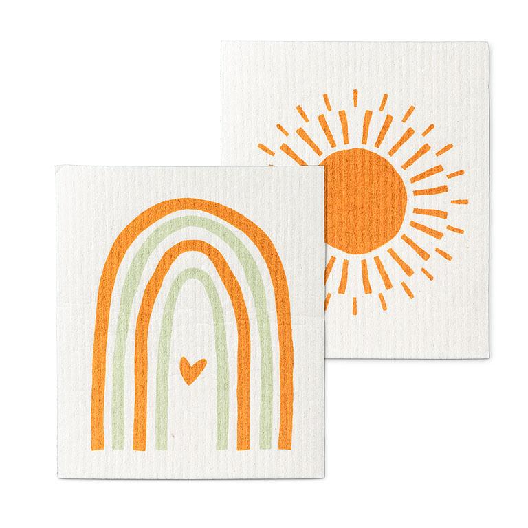ABBOTT SET OF 2 BOHO RAINBOW DISHCLOTHS