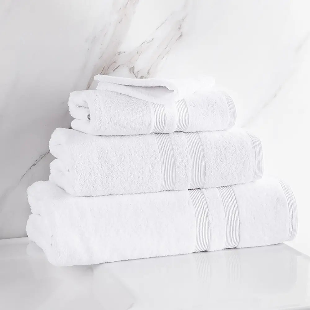 Allure Cotton Hand Towel - White
