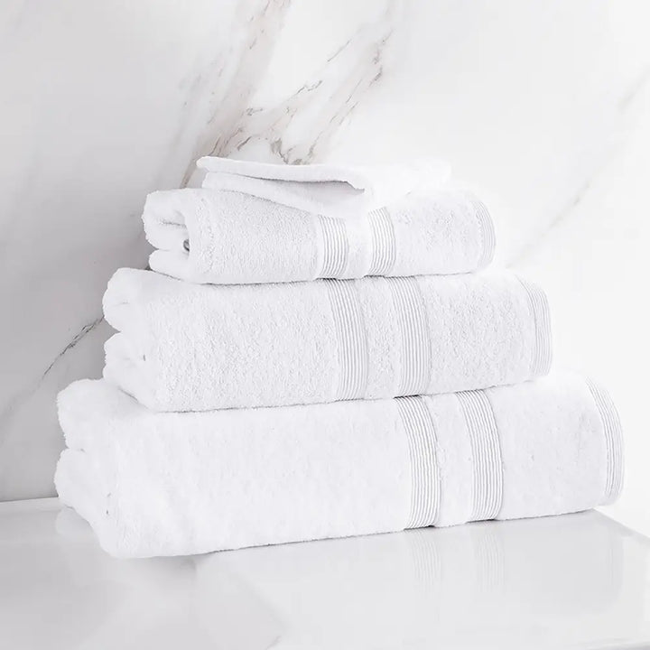 Allure Cotton Hand Towel - White