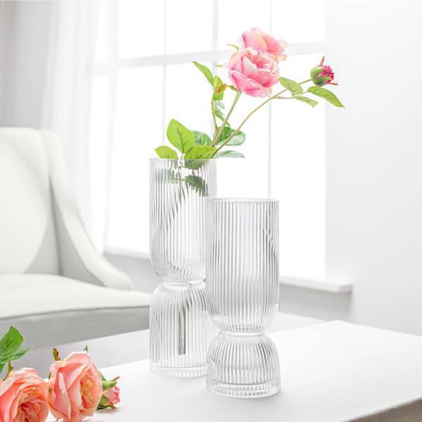 Cascade White Lustre Glass Vase