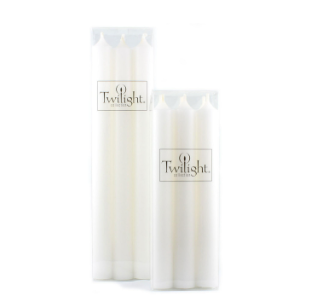 TWILIGHT 10'' WHITE CANDLES