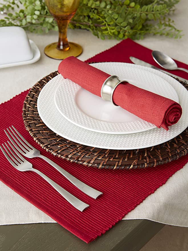 SOLID RIB RED PLACEMAT