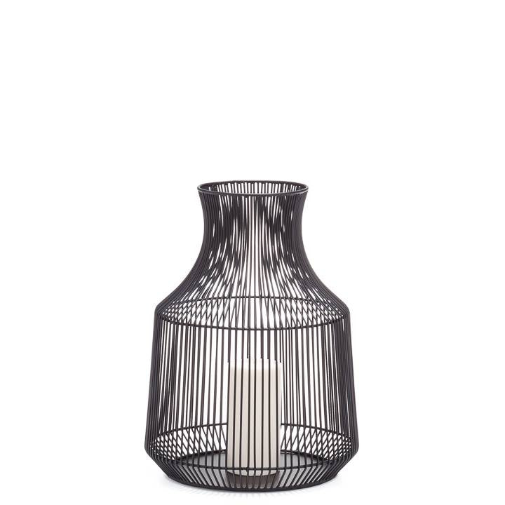 MISSION WIRE URN VASE CANDLE HOLDER – BLACK