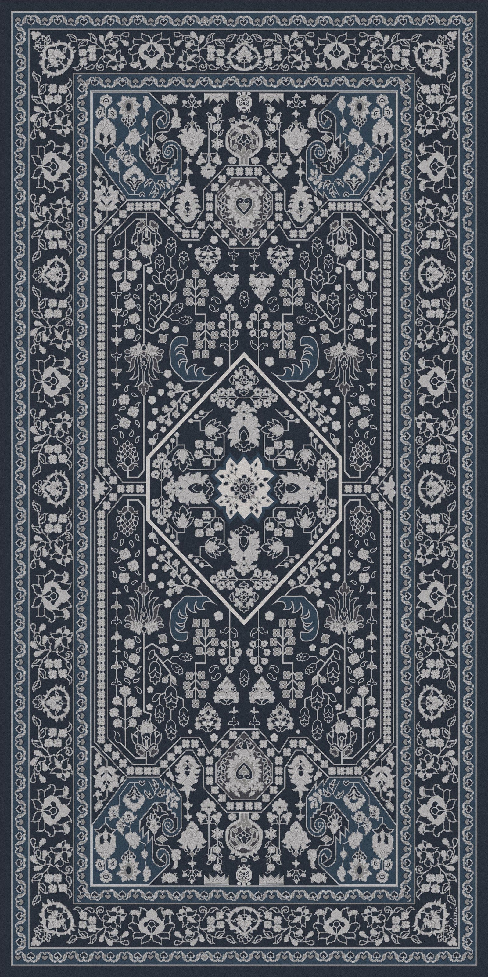 Adama Alma Granada Grey Vinyl Rug 120x180cm