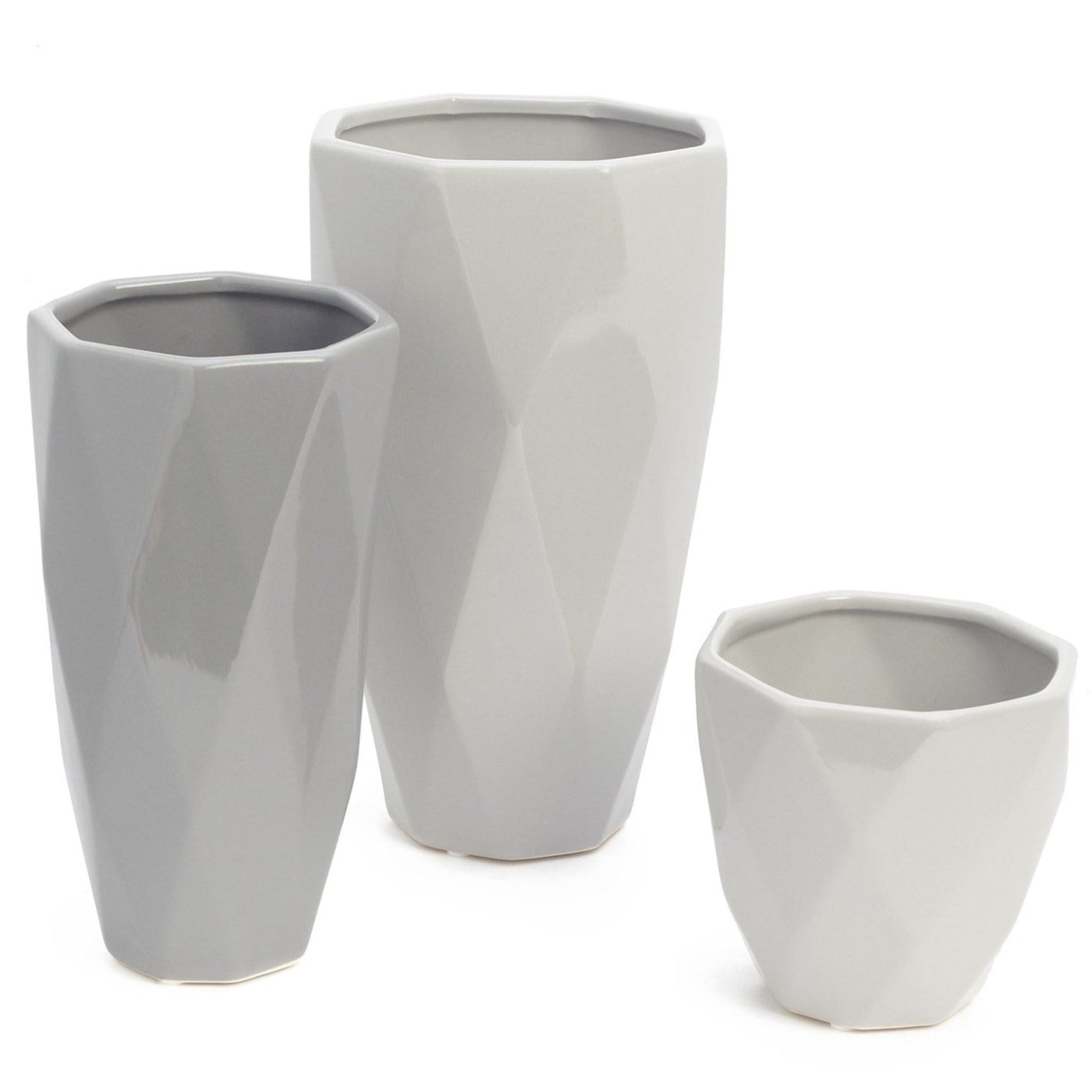 ALMADA GEO VASE GREY