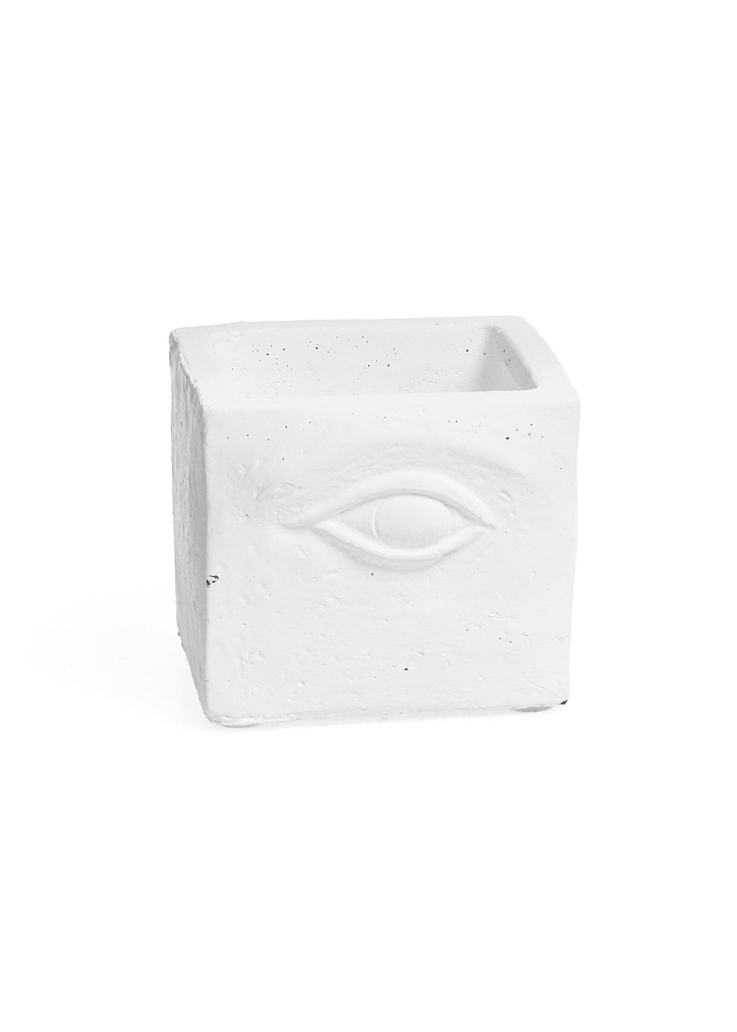 SEE SMALL PLANTER CEMENT WHITE