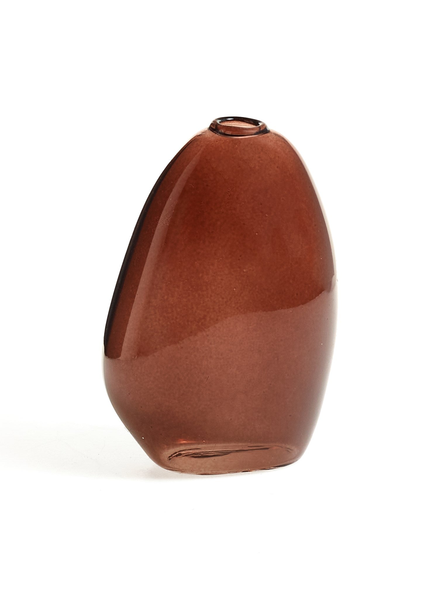 FELIX GLASS VASE BROWN