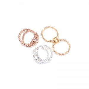 Beblue Double Elastic Ring Gold